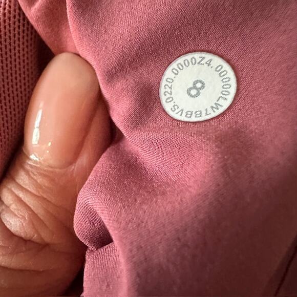 Lululemon Stroll at Sundown 3" Shorts Size: 8 Color: Cherry Tint - Picture 10 of 10